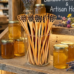 Bamboo Honey Dipper Spoon | Earth Day Bestseller